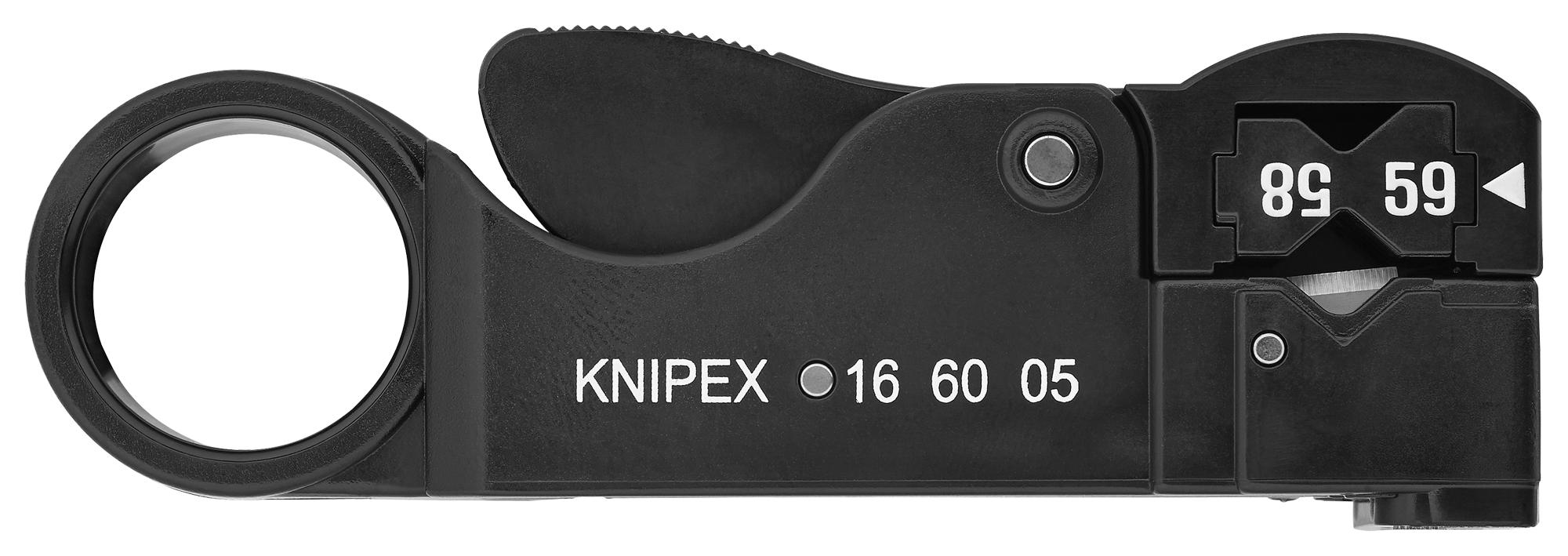 16 60 05 SB CABLE STRIPPER, COAXIAL KNIPEX