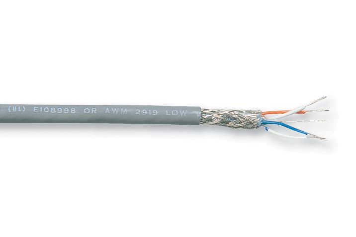 9829 060500 SHLD CABLE, 2PAIR, 24AWG, GREY, 153M BELDEN