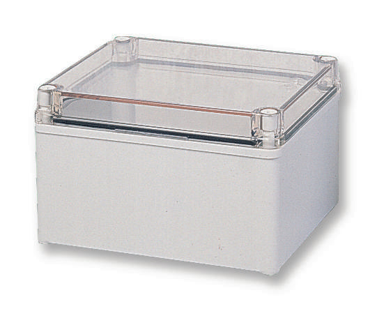 PC MH 125 T ENCLOSURE BOX, POLYCARBONATE, IP67, CLEAR LID FIBOX