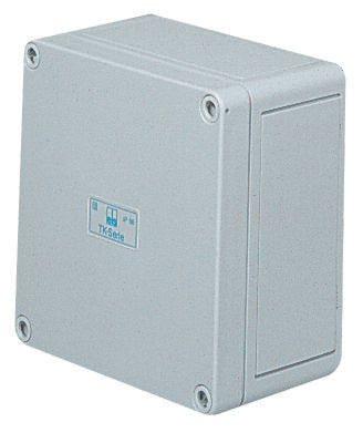 120-404 BOX, GREY LID, 110X110X66MM SPELSBERG