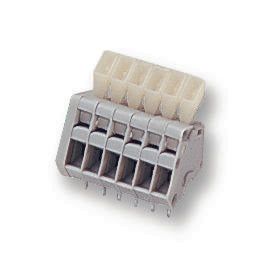 233-206 TERMINAL BLOCK, WIRE TO BRD, 6POS, 20AWG WAGO