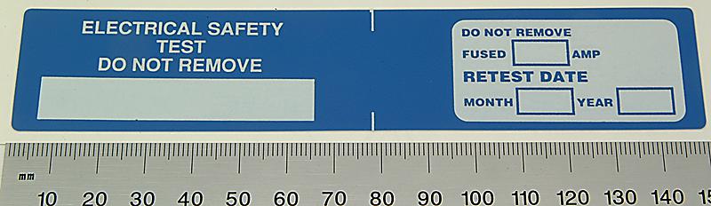 13009 LABEL, PAT TEST, BLUE, CARD OF10 TE CONNECTIVITY
