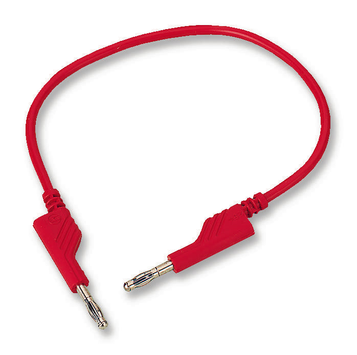 934059101 TEST LEAD, RED, 250MM, 60V, 32A HIRSCHMANN TEST AND MEASUREMENT