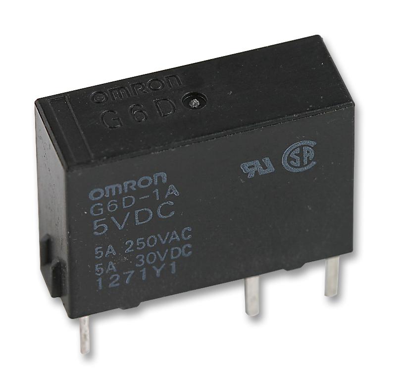 G6D-1A-ASI  DC5 RELAY, SPST-NO, 250VAC, 30VDC, 5A OMRON