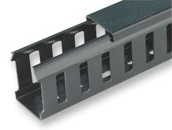 0845 0066 010 CABLE TRUNKING, 37.5X50MM, 2M LGTH, BLK PRO POWER