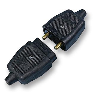 NC10/2 BLACK 2 PIN IN-LINE CONNECTOR PERMAPLUG