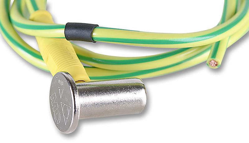 POAG-K4FS/KBT6DIN/100 TEST LEAD, GRN, YELLOW, 1M STAUBLI