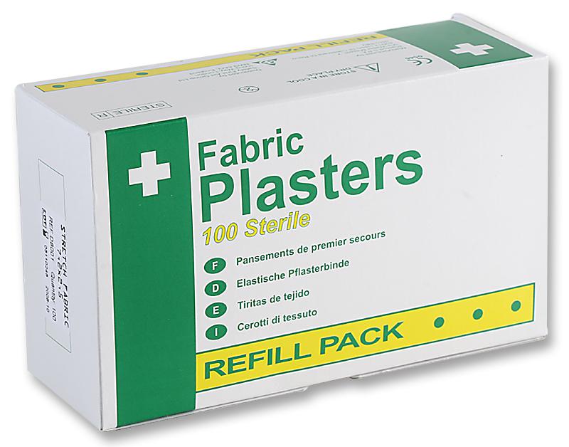 D8001 PLASTER, FABRIC, 7.5X2.5CM, 100 SAFETY FIRST AID GROUP