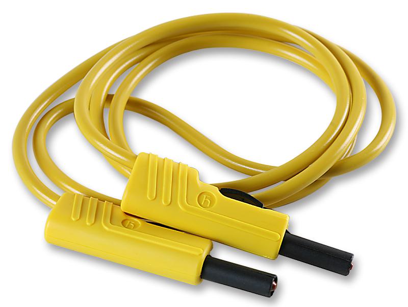 973646103 TEST LEAD, YELLOW, 1M, 60V, 16A HIRSCHMANN TEST AND MEASUREMENT