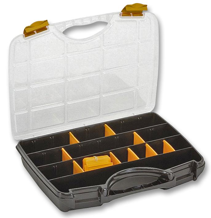 715355 TOOL CASE, A45, 21 DIVIDERS, BLK/SIL RAACO