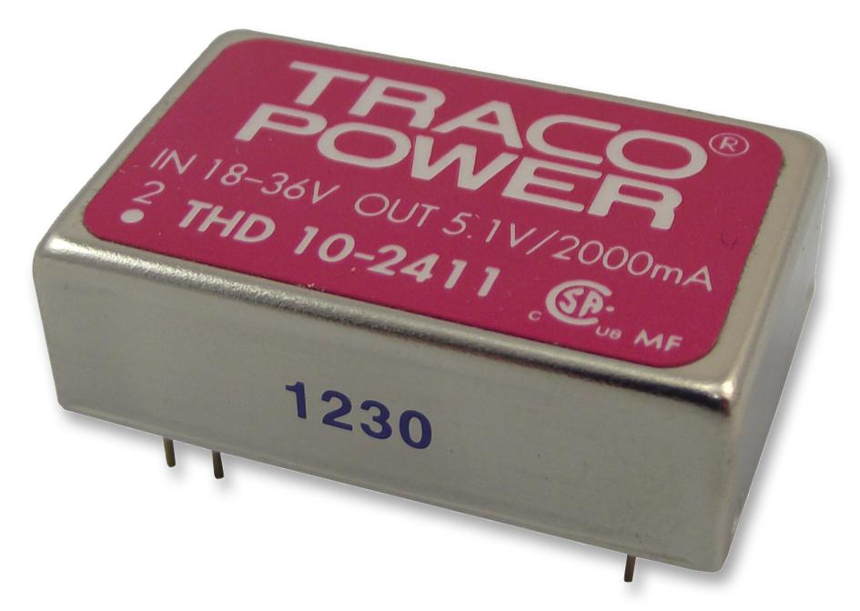 THD 10-2411 CONVERTER, DC/DC, 10W, 5V/2A TRACO POWER