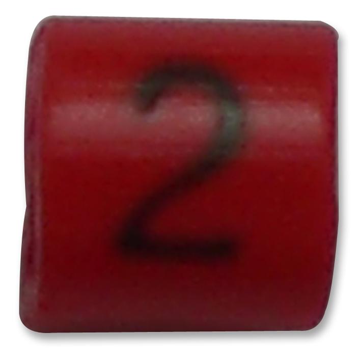 05801202 CABLE MARKER, 4.5MM, 2, RED, PK100 TE CONNECTIVITY