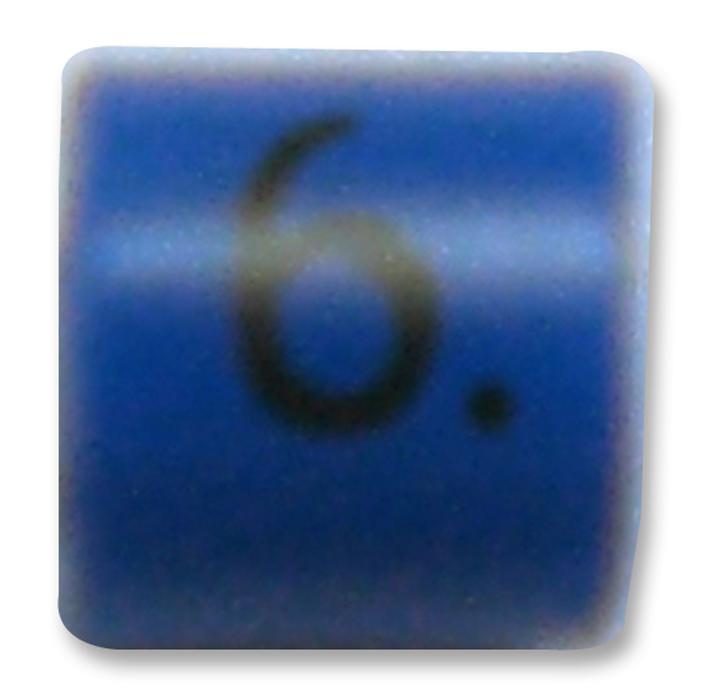 05801606 CABLE MARKER, 6, BLUE, PK1000 TE CONNECTIVITY