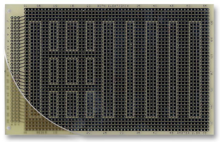 RE315-LF PCB, EUROCARD, FR4, 2.54MM ROTH ELEKTRONIK