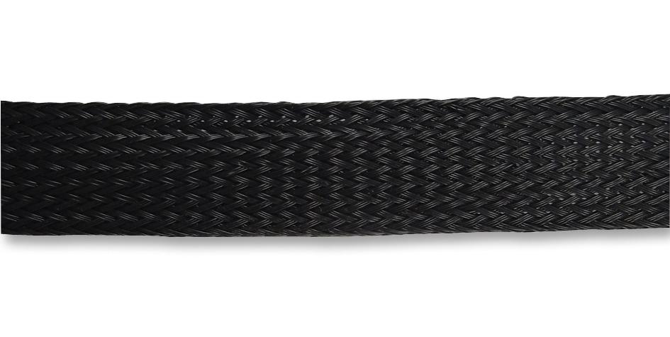 BSFR-025 100M BRAID SLEEVE, 25MM, BLACK, 100M PRO POWER