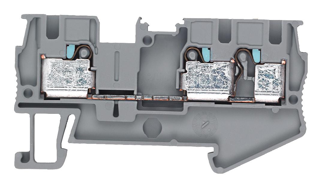 SIEMENS DIN Rail Mount 8WH6003-0AG00 DINRAIL TERMINAL BLOCK, 3WAY, 10AWG, GRY SIEMENS 3530657 8WH6003-0AG00