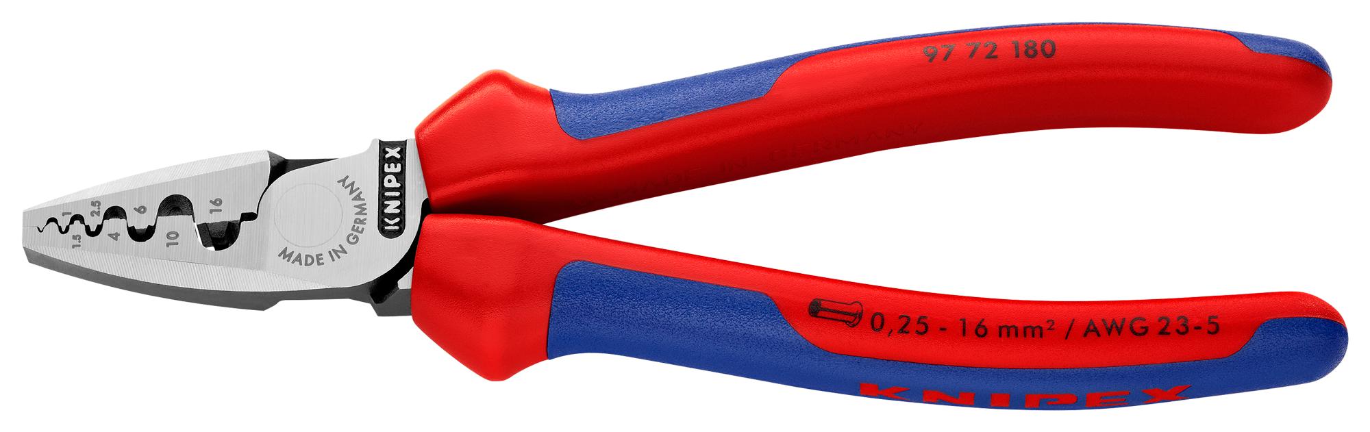 97 72 180 CRIMP PLIER, FOR CABLE LINKS KNIPEX