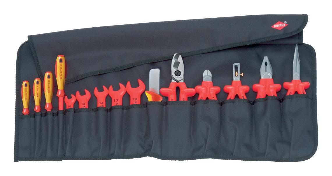 98 99 13 TOOL SET, ROLL, VDE, 15PC KNIPEX
