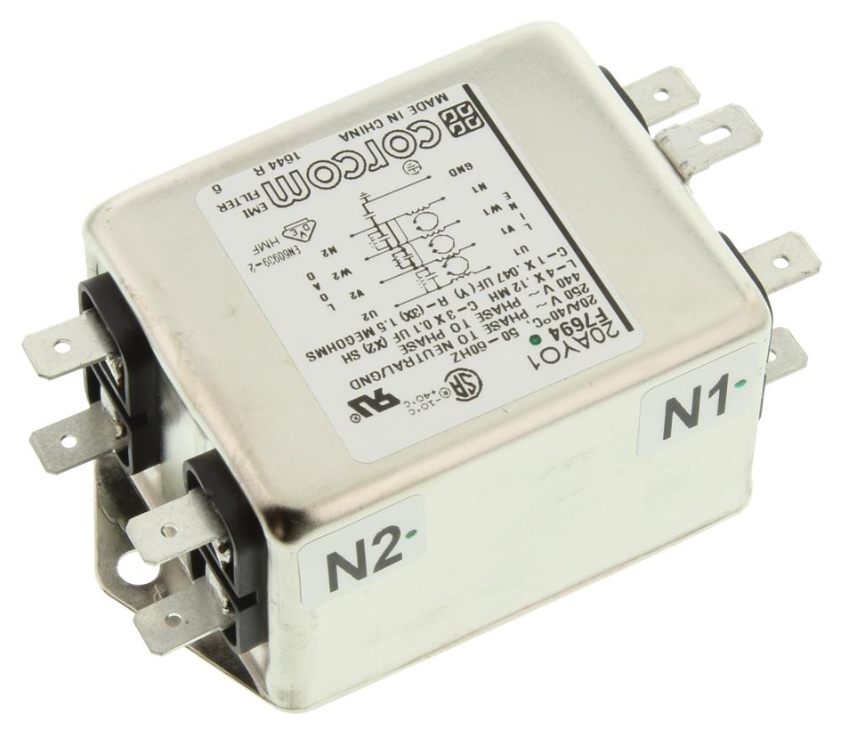 20AYO1 FILTER, 20A, 3 PHASE CORCOM - TE CONNECTIVITY