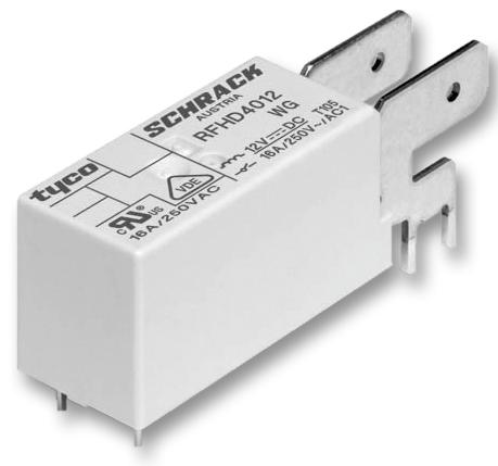 RFH34024WG RELAY, SPST, 250VAC, 16A TE CONNECTIVITY