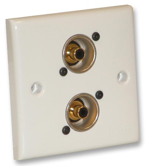F267ZM WALL PLATE, 2 X PHONO CONNECTOR EAGLE
