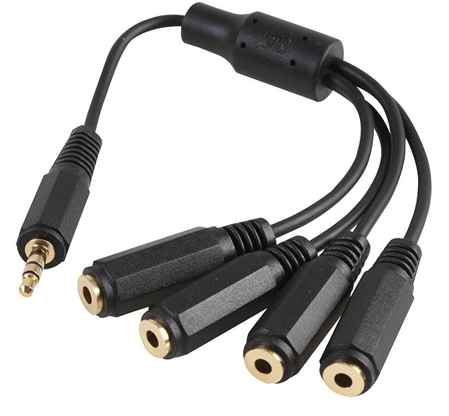 PSG03885 ADAPTOR LEAD, 3.5MM STEREO JACK, 1 TO 4 PRO SIGNAL