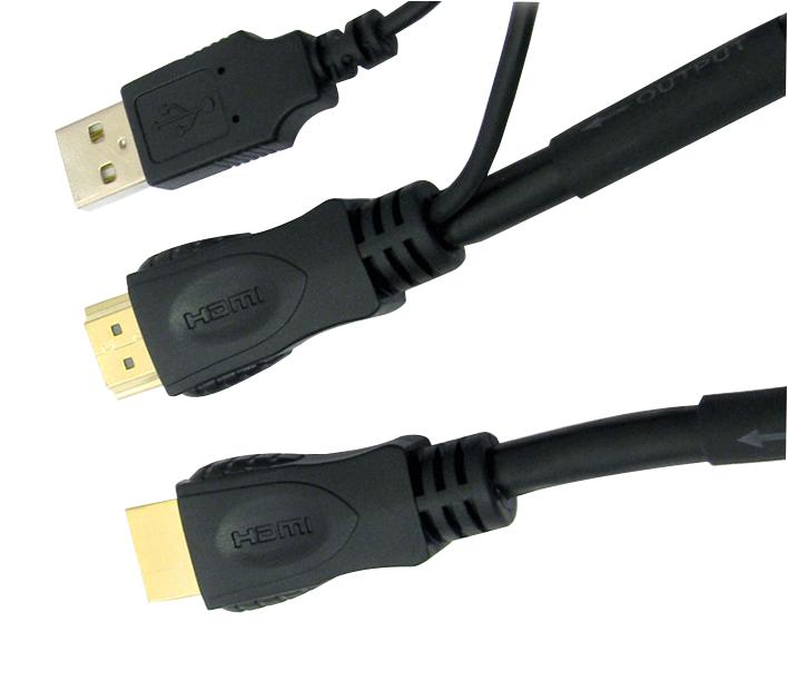 NLHDMI-EXT25M CABLE ASSY, HDMI-HDMI/USB PLUG, 25M PRO SIGNAL