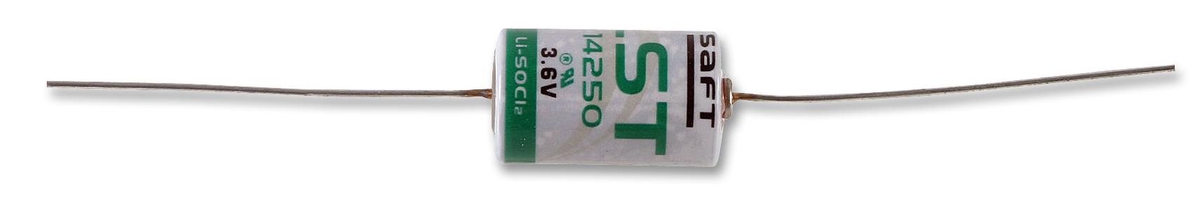 T04/8AA8F BATTERY, LITHIUM, 1/2AA, AXIAL LEAD SAFT