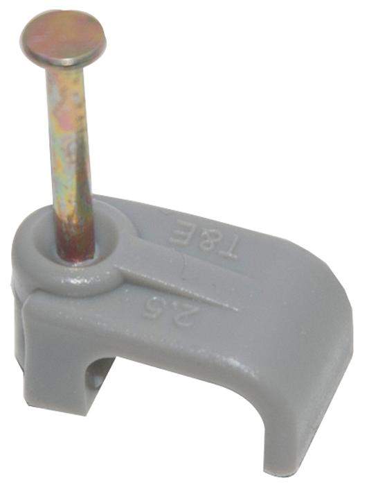 70CGKF25 CABLE CLIP, POLYPROPYLENE, 2.5MM, GREY TOWER