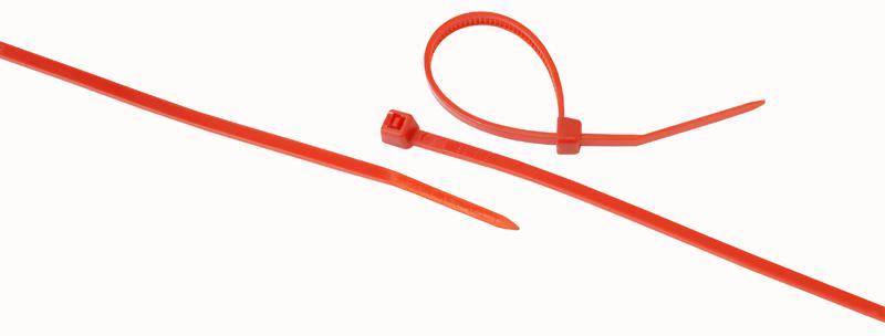 100 X 2.50MM RED CABLE TIES 100MM 2.5MM RED 100PK PRO POWER