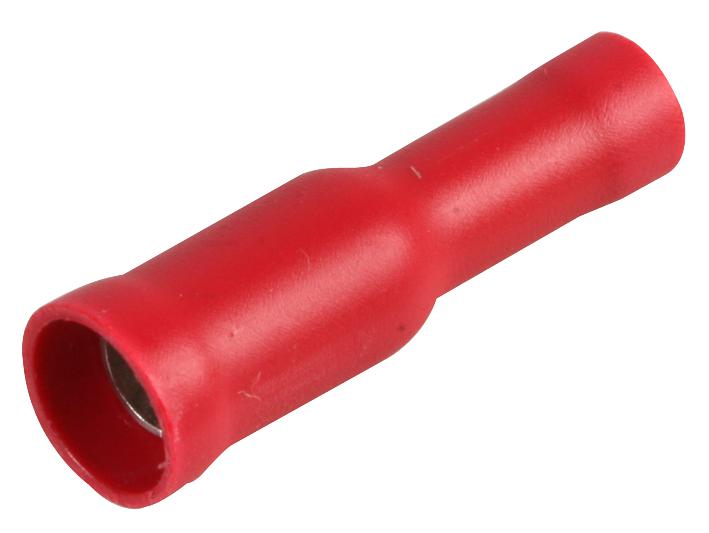 STFRD1-156 FEMALE BULLET TERMINALS RED 12A, PK100 PRO POWER
