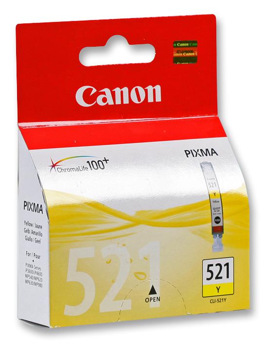 CANCL-521Y INK CARTRIDGE, YELLOW, CLI-521Y CANON