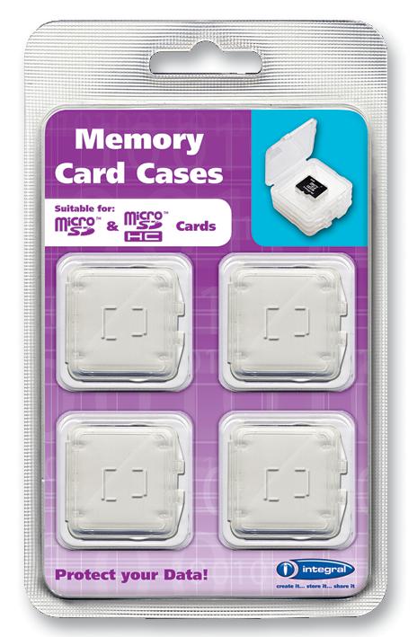 INMSDQUADBOX CASE, MICRO SD CARD, X4, PK4 INTEGRAL