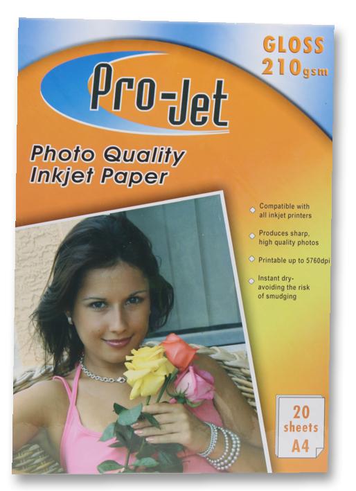 PROJET G21020 PAPER, PHOTO, A4, GLOSS, 210G, X20 PROJET