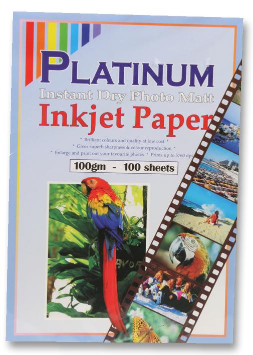 PLATINUM M100100 PAPER, PHOTO, A4, MATT, 100G, X100 PLATINUM