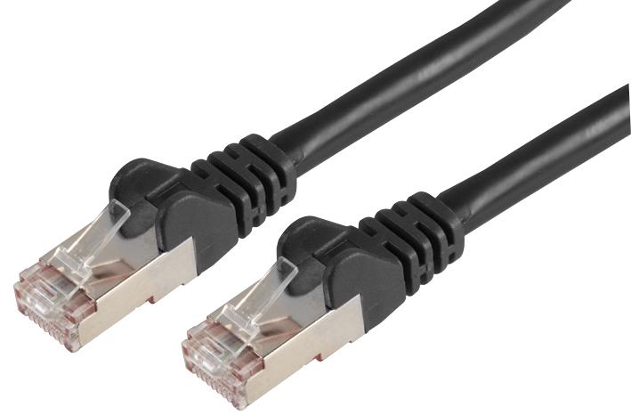 PSG91120 PATCH CORD, RJ45 PLUG, CAT6A, 15M, BLACK PRO SIGNAL