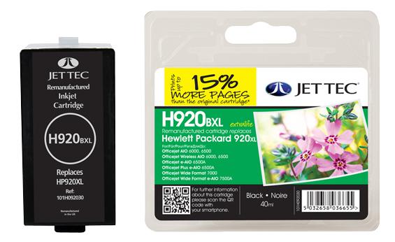 H920BXL INK CART,REMAN,HP920XL/CD975AE+15%,B JET TEC