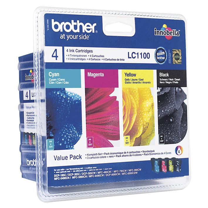 LC1100VALBP INK CART, LC1100, 4 COLOUR MULTIPACK BROTHER