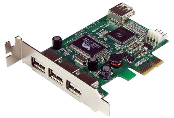 PEXUSB4DP I/O CARD, 4PORT PCI-EX, USB 2.0 STARTECH