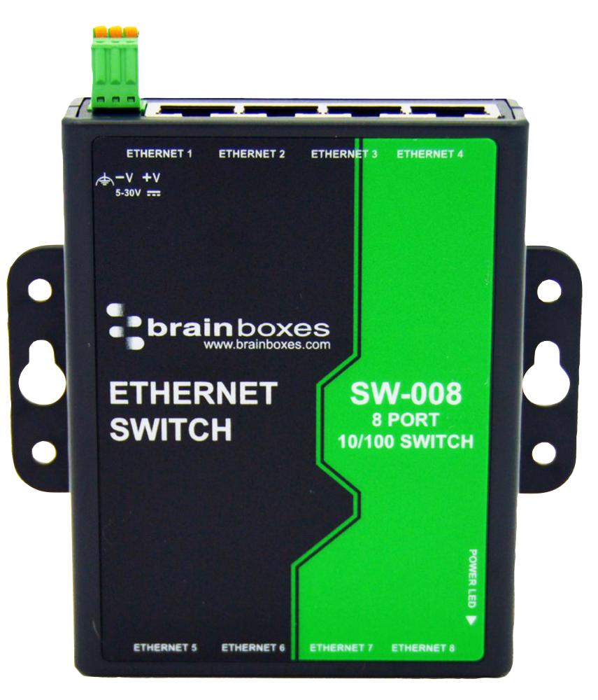 SW-008 ETHERNET SWITCH, UNMANAGED FAST, RJ45X8 BRAINBOXES