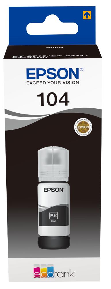 C13T00P140 INK REFILL 104 ECOTANK BLACK EPSON