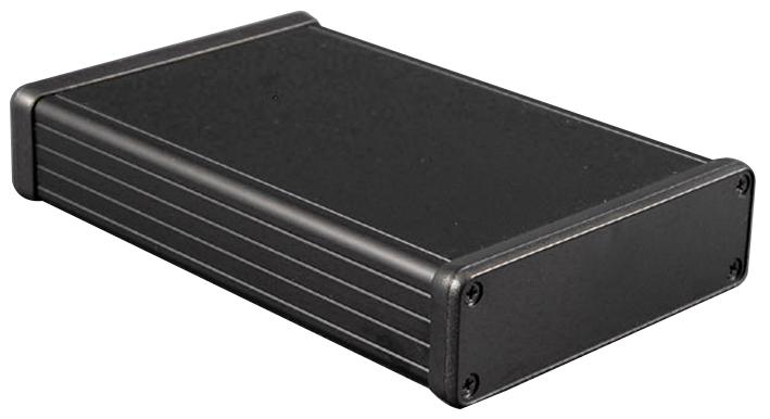 1455L1602BK BOX, BLACK, PLASTIC END PLATE HAMMOND