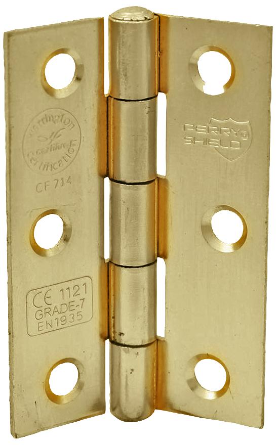 5000-0100EB-60 100MM 4IN CE7 FIRE DOOR HINGE BRASSED PERRY SHIELD