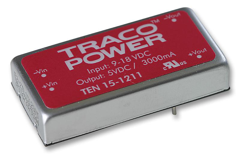 TEN 15-1211. CONVERTER, DC/DC, 15W, 5V TRACO POWER