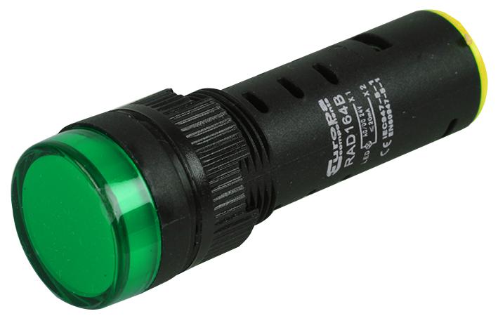 RAD163B PILOT LAMP, 16MM, 24V, GREEN EUROPA