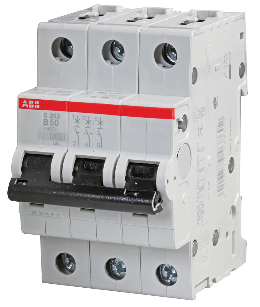 S203-B50 CIRCUIT BREAKER, THERMAL MAG, 3 POLE ABB