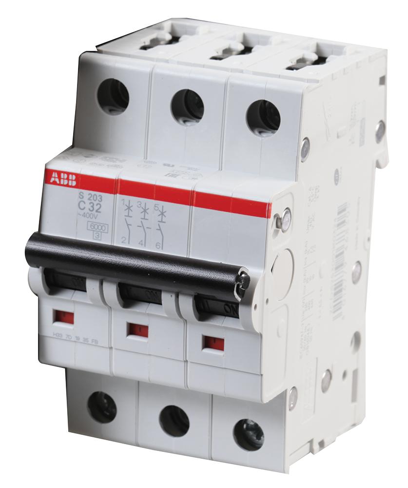 S203-C32 CIRCUIT BREAKER, THERMAL MAG, 3 POLE ABB