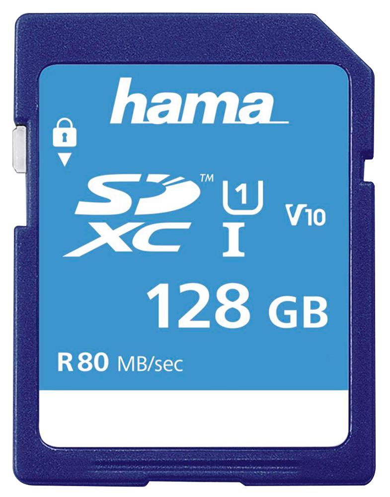 00124137 128GB C10 UHS-I SDHC, 80MB/S HAMA