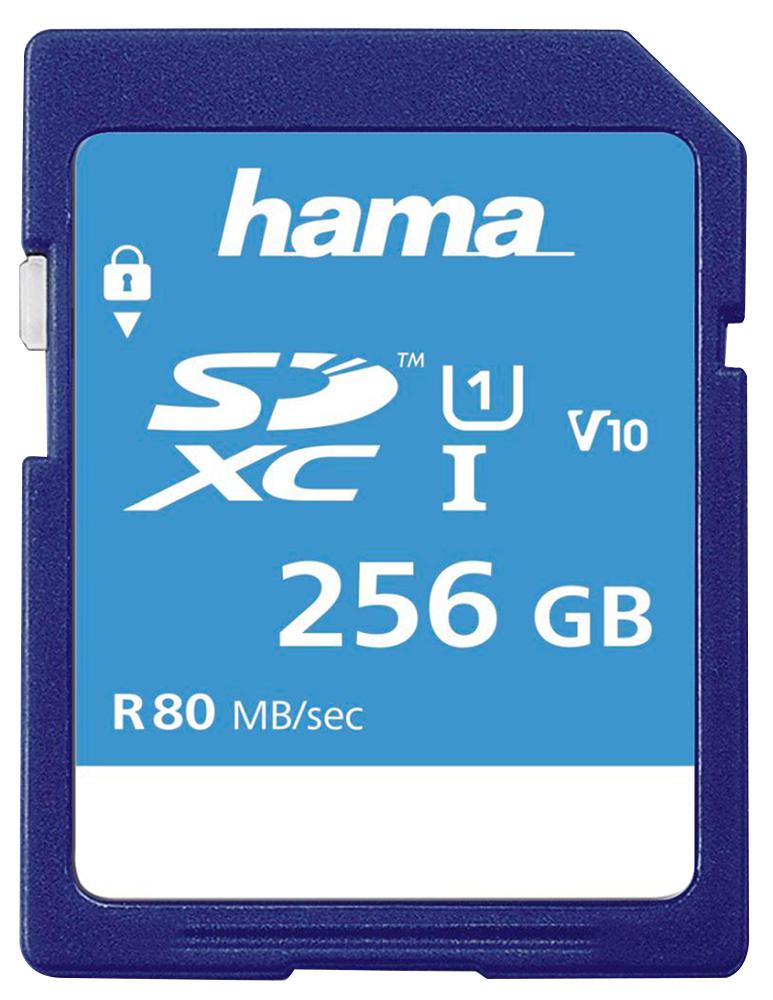 00123997 256GB C10 UHS-I SDHC, 80MB/S HAMA