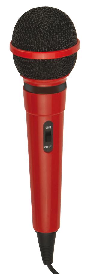 G156DR MICROPHONE, PLASTIC BODY, RED MR ENTERTAINER